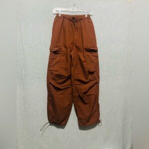 Wild Fable Rust Orange Baggy Cargo Parachute Pants Size XXS Gorpcore